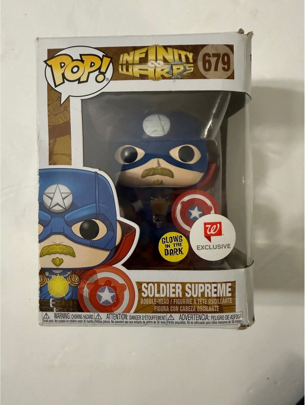Funko Pop! Marvel Infinity Warps Soldier Supreme #679 Glow in the Dark Walgreens